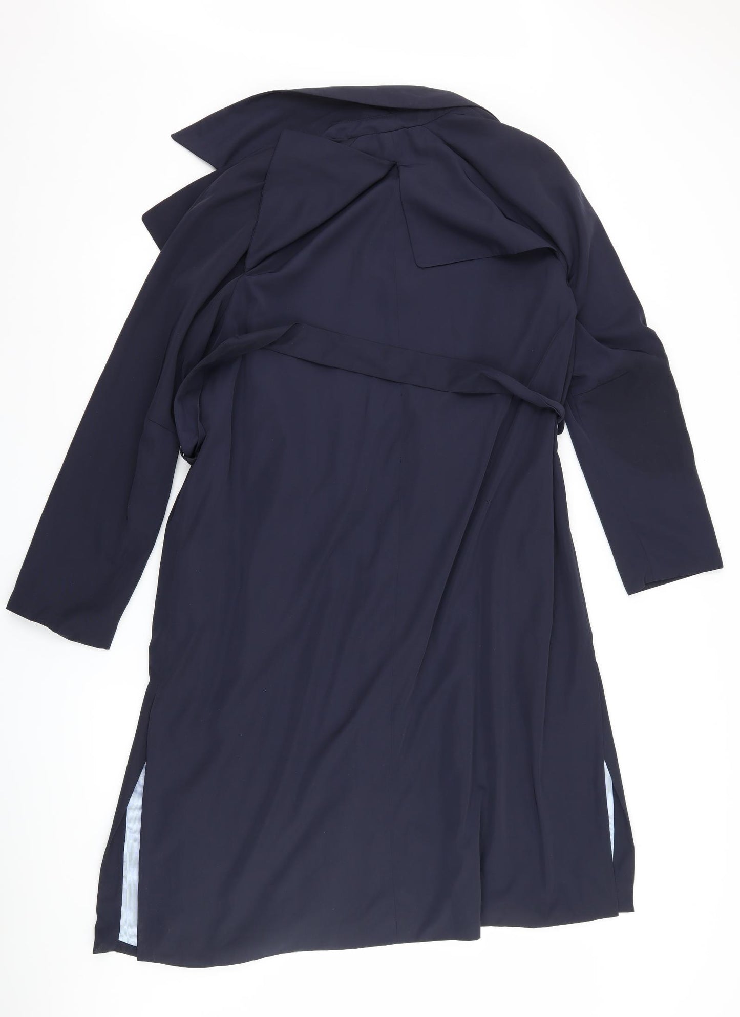 Zara Womens Blue   Trench Coat Coat Size L