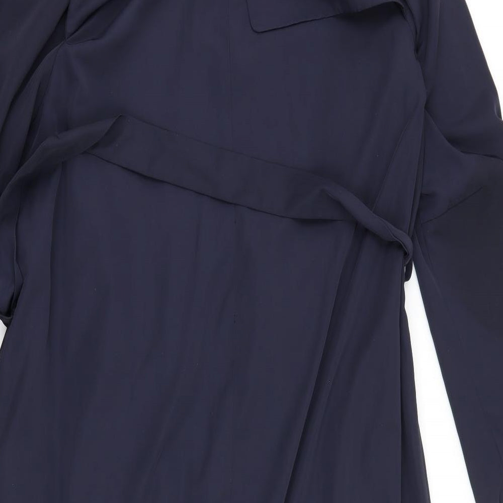 Zara Womens Blue   Trench Coat Coat Size L