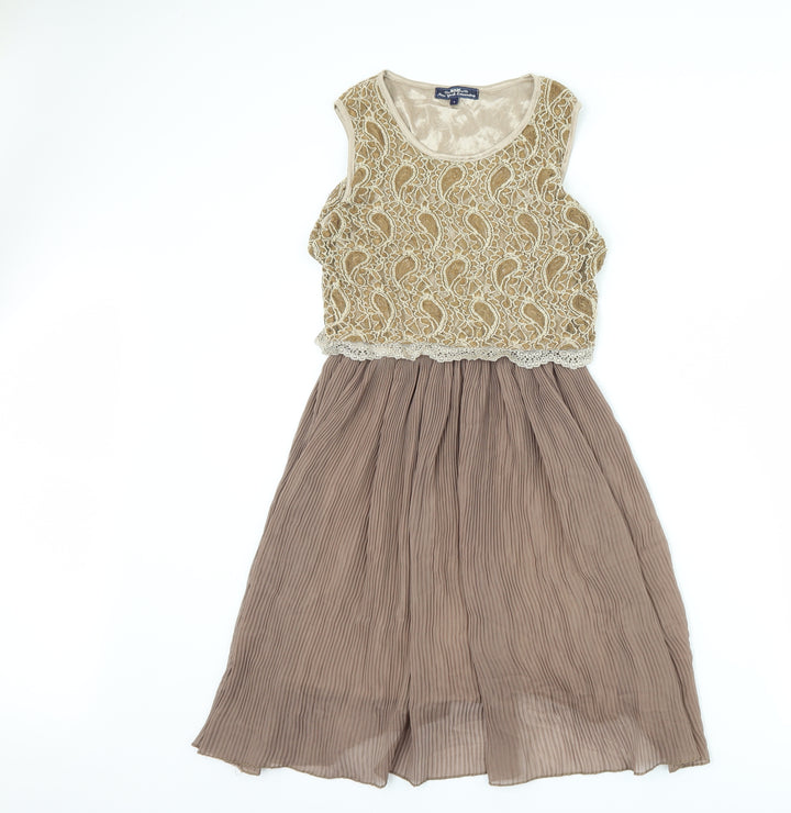 New York Laundry Womens Brown A-Line Size S