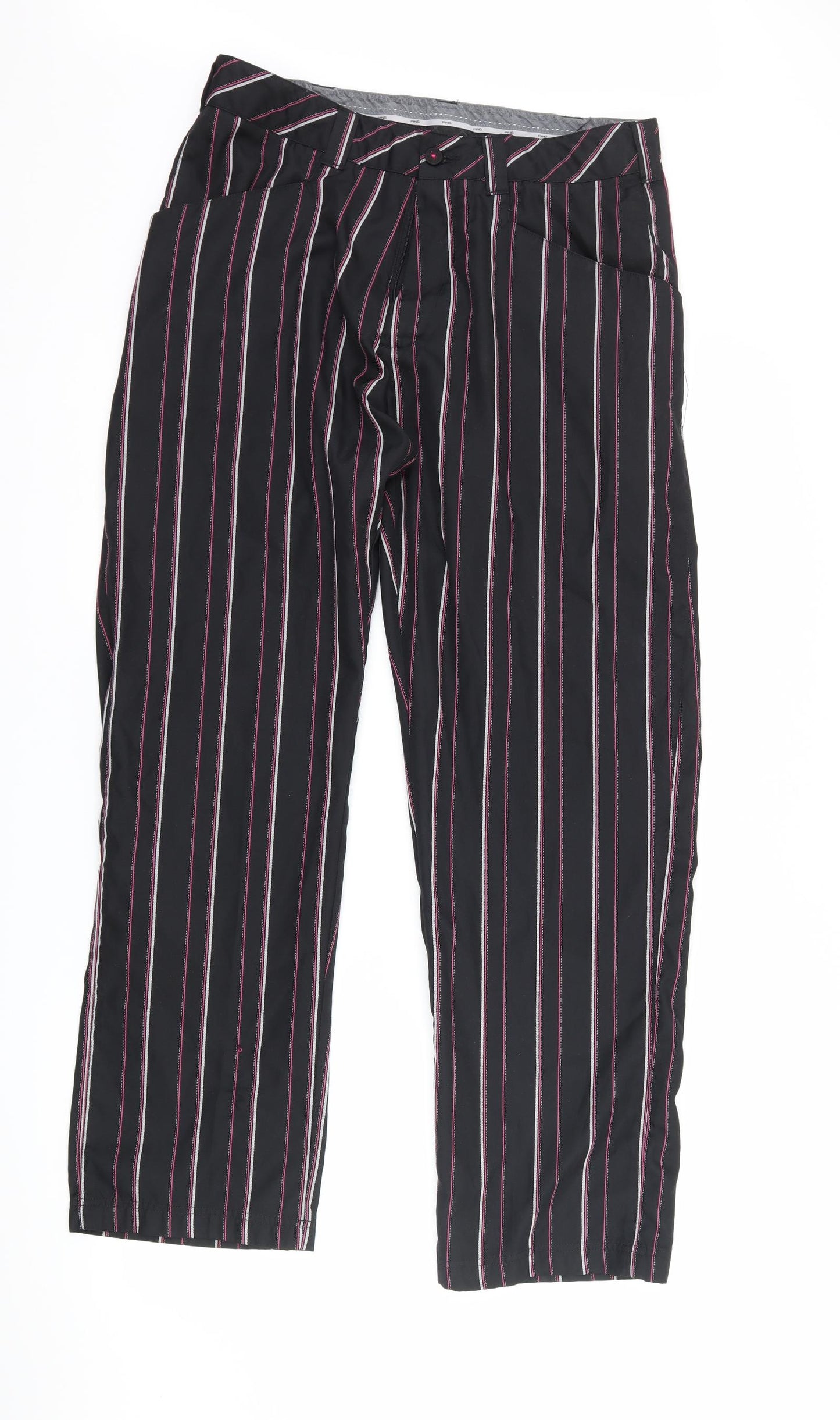 Ping Mens Black Striped  Trousers  Size 32 L33 in