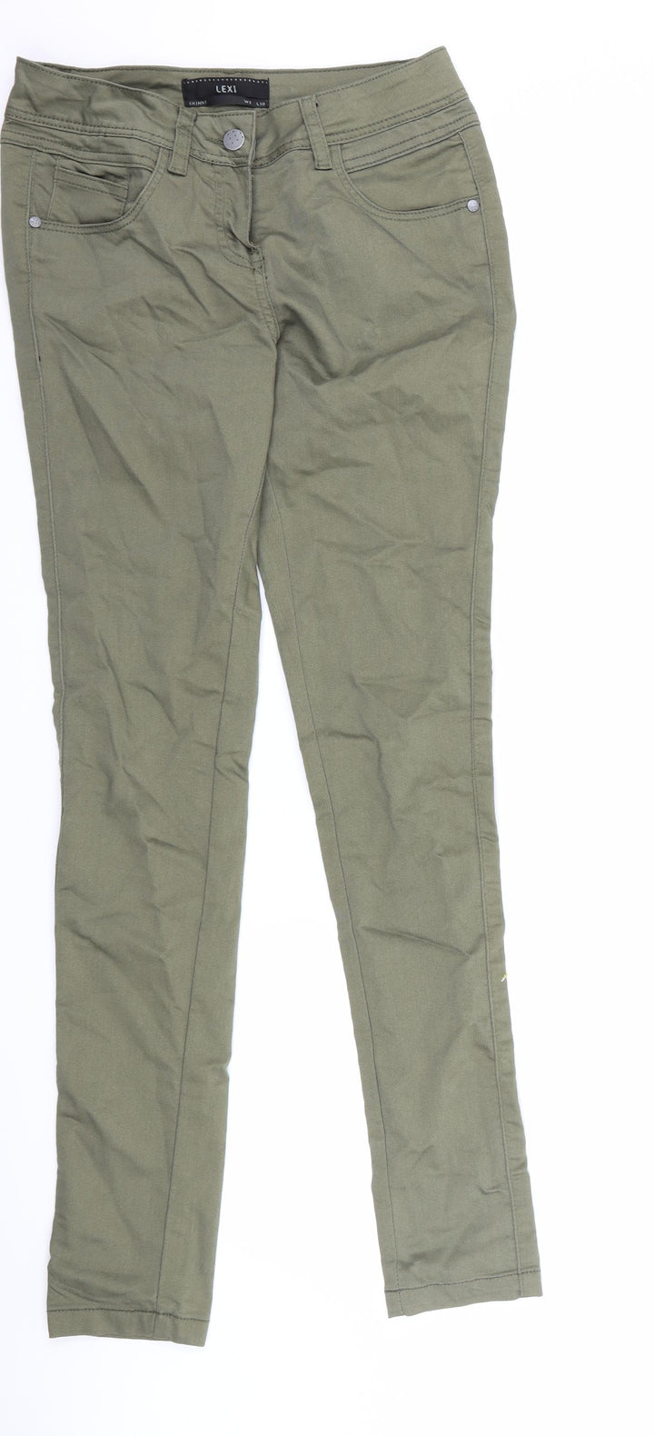 Crafted Womens Green Denim Skinny Jeans Size 8 L30 in