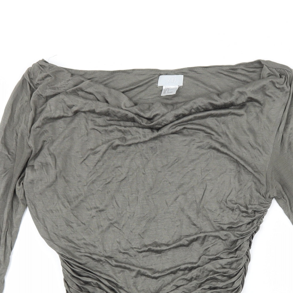 H&M Womens Grey   Basic T-Shirt Size S