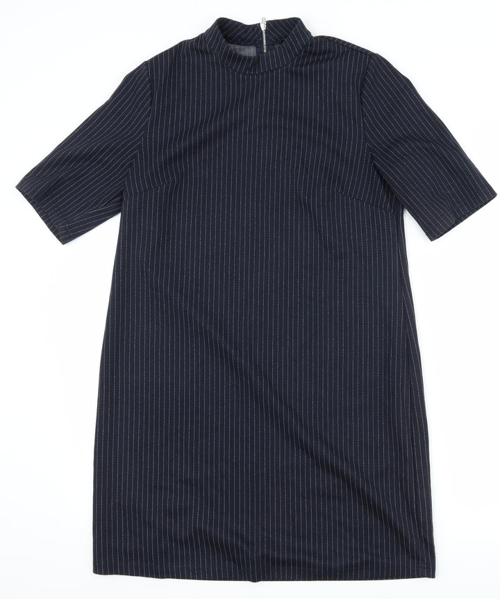 New Look Womens Blue Striped Shift Size 10