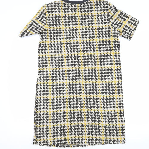 River Island Womens Black Houndstooth  Shift  Size 8