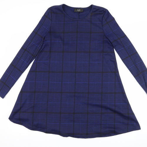 AX Paris Womens Blue Camouflage  A-Line  Size 10