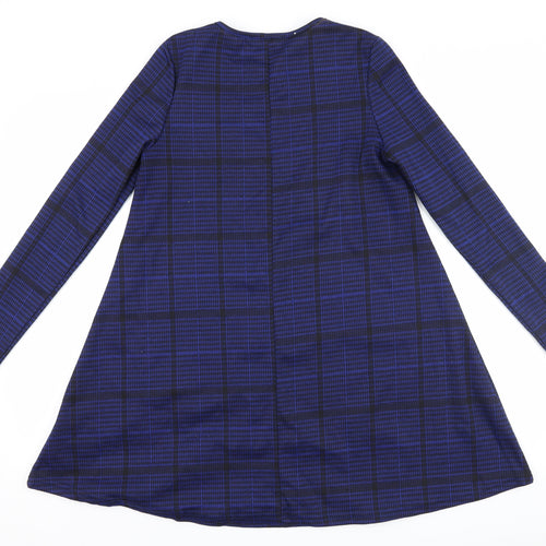 AX Paris Womens Blue Camouflage  A-Line  Size 10