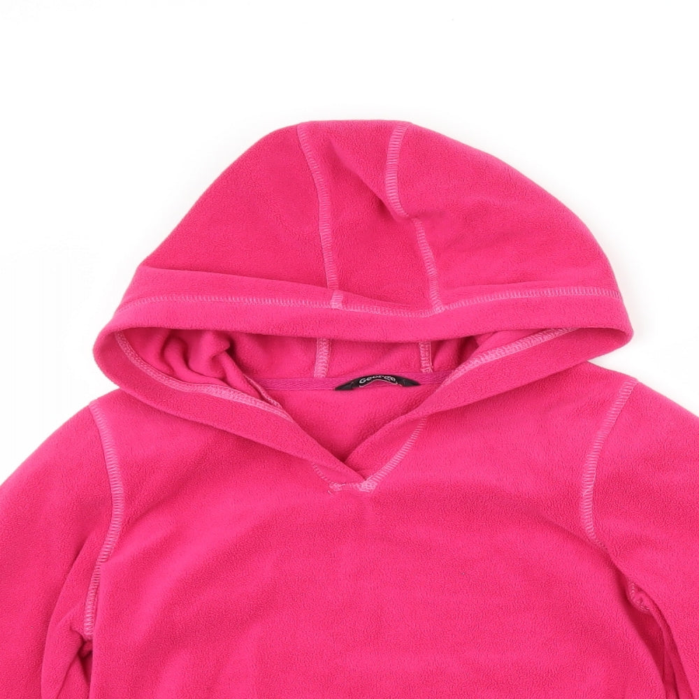 George Girls Pink  Fleece Pullover Hoodie Size 10-11 Years