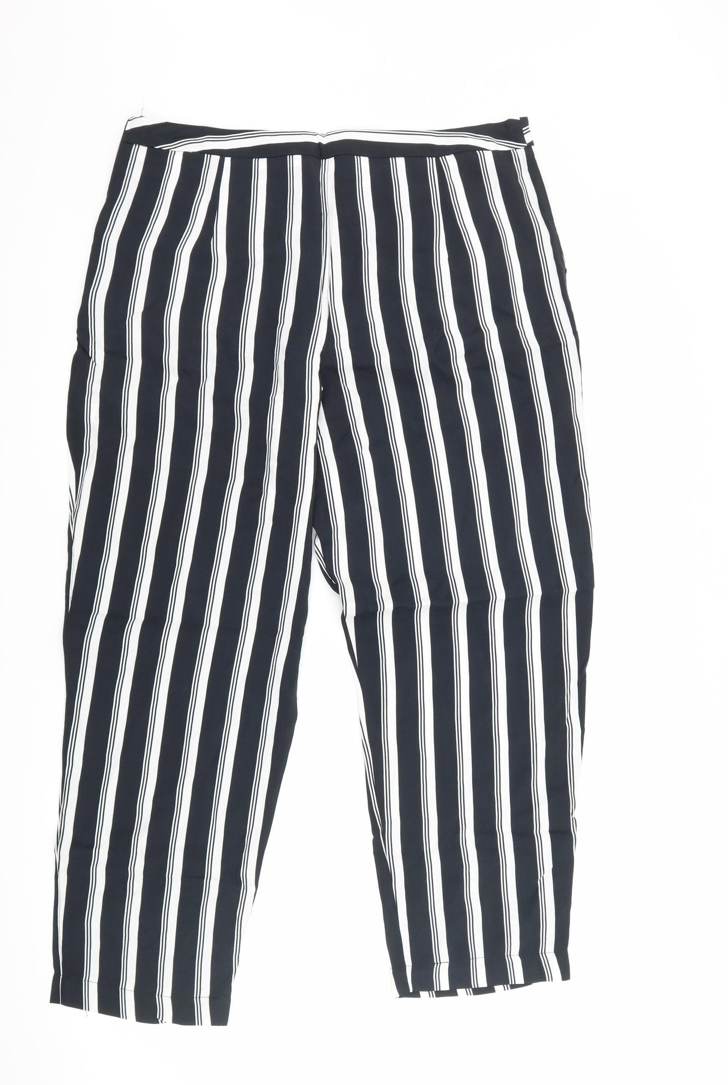Atmosphere Womens Black Striped  Trousers  Size 14 L26 in