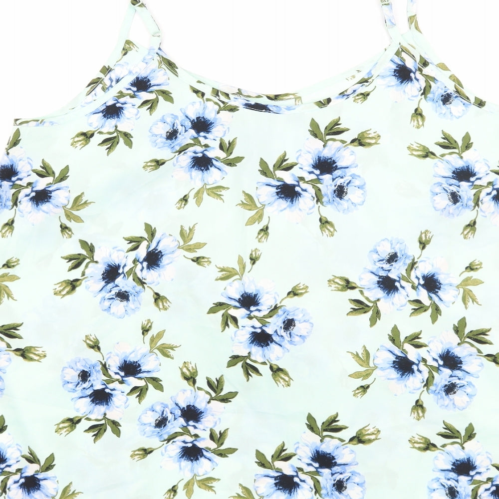 capsule Womens Blue Floral  Camisole Tank Size 16