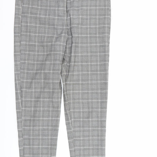 Papaya Womens Green Houndstooth  Trousers  Size 10 L27 in