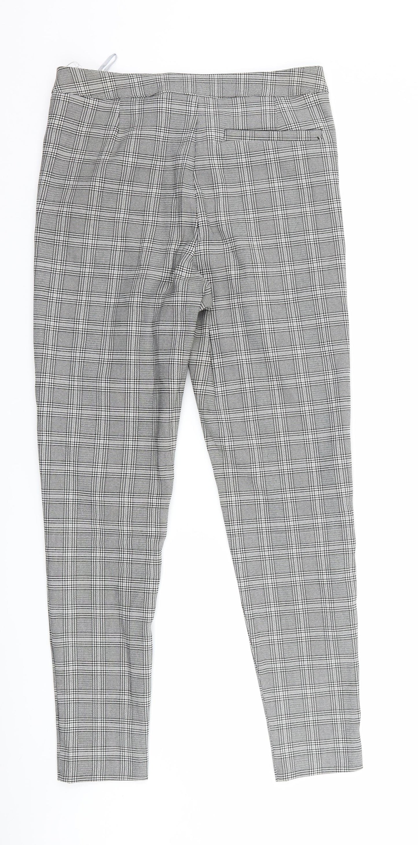 Papaya Womens Green Houndstooth  Trousers  Size 10 L27 in