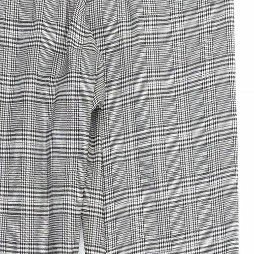 Papaya Womens Green Houndstooth  Trousers  Size 10 L27 in