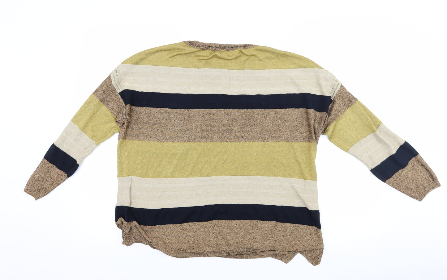 NEXT Womens Brown Striped  Pullover Jumper Size 16