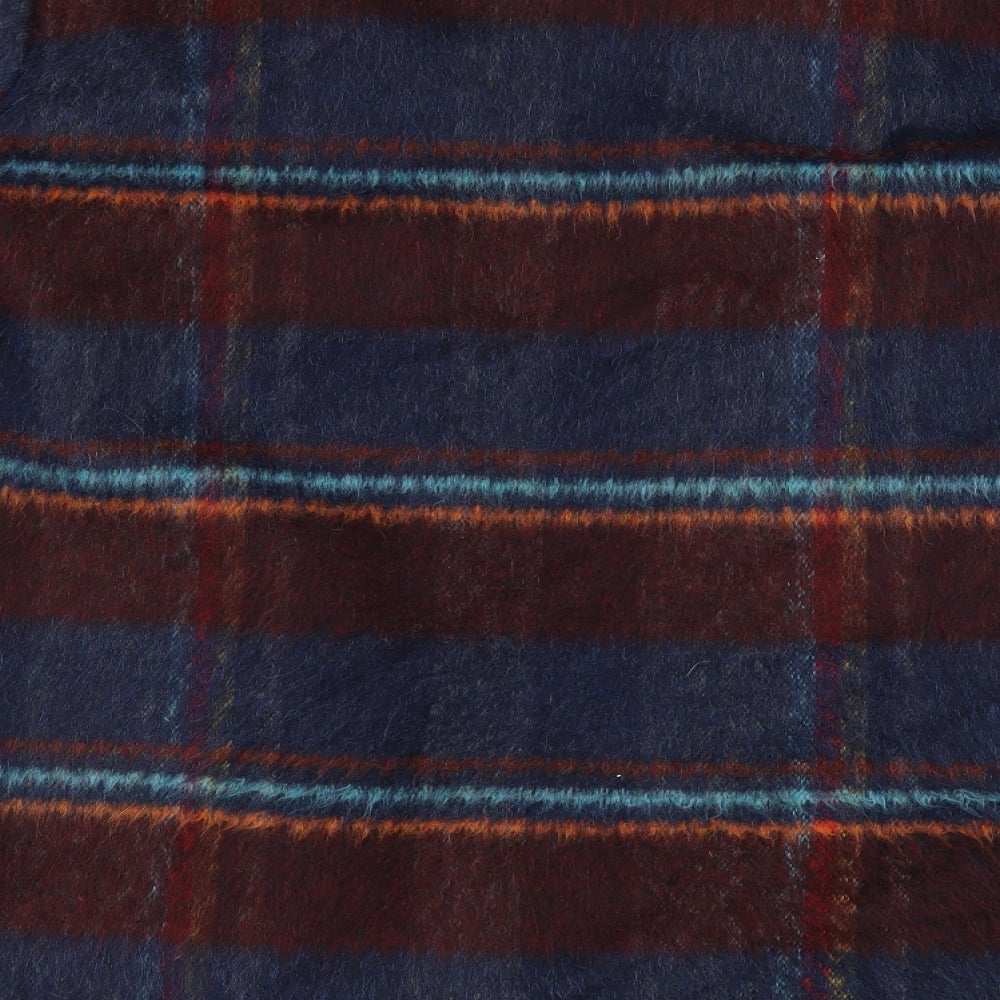 Marks and Spencer Womens Blue Check  Overcoat Coatigan Size M