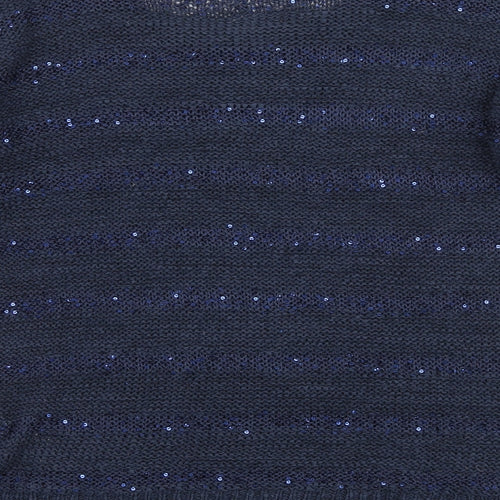 Wallis Womens Blue Striped  Pullover Jumper Size S