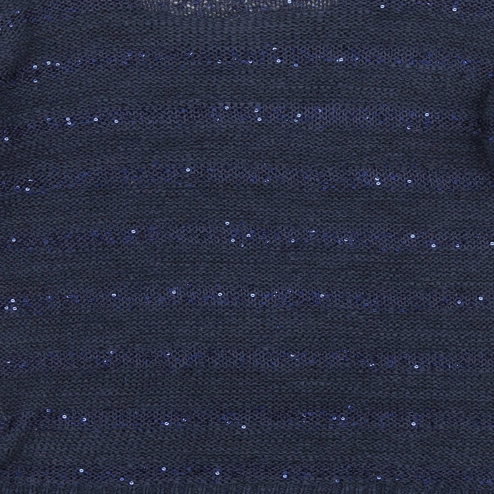 Wallis Womens Blue Striped  Pullover Jumper Size S
