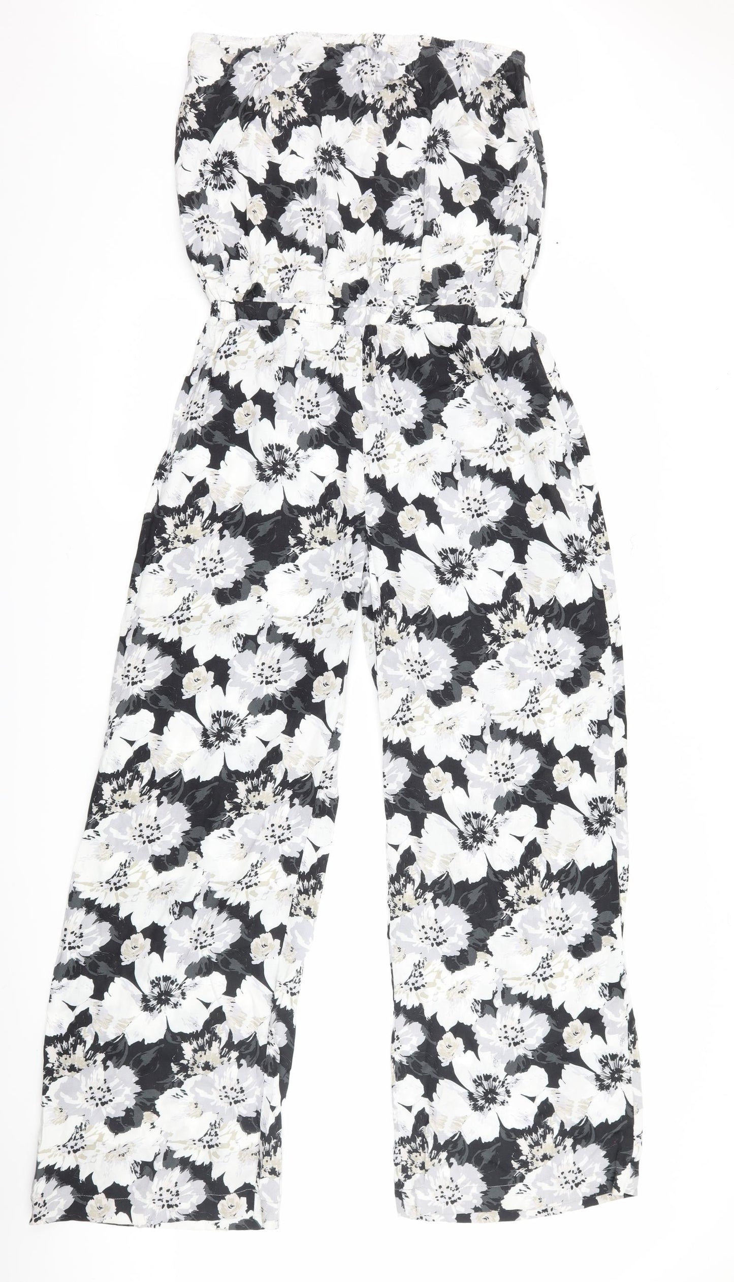 NEXT Womens Grey Floral  Jumpsuit One-Piece Size 12
