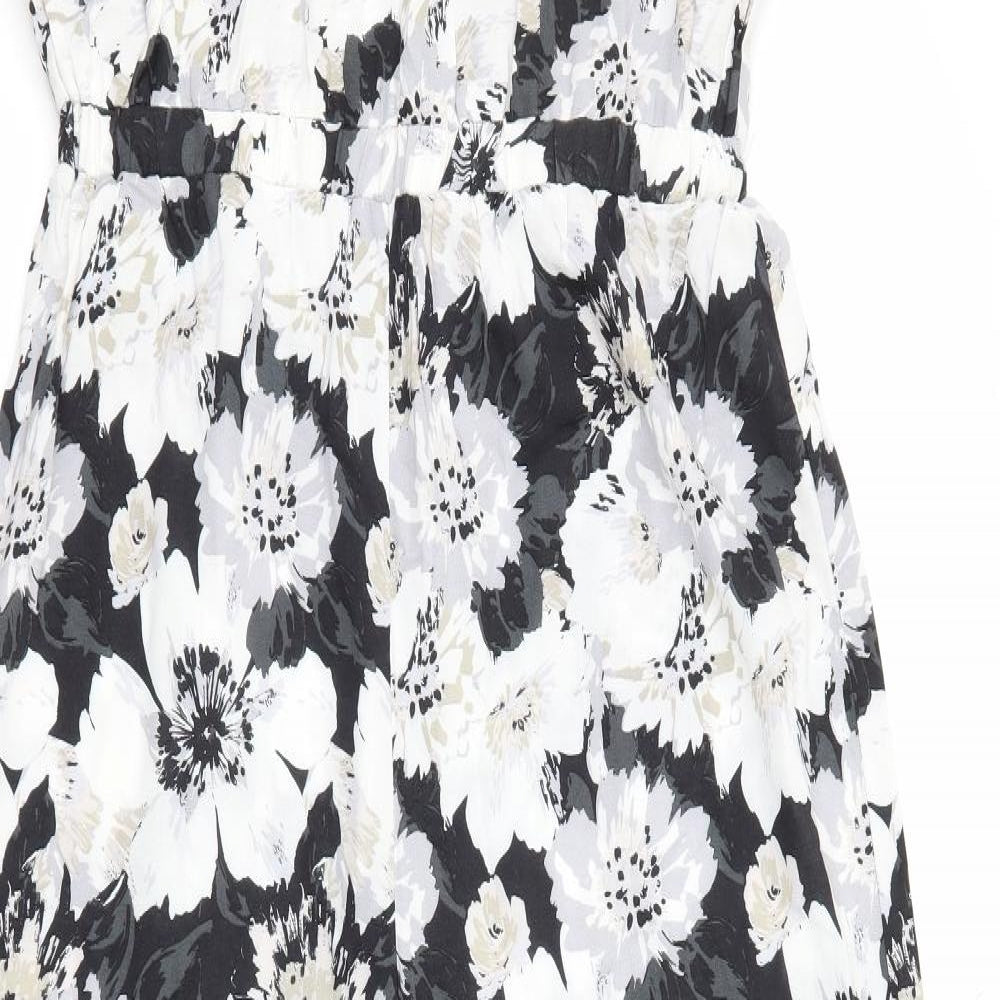 NEXT Womens Grey Floral  Jumpsuit One-Piece Size 12