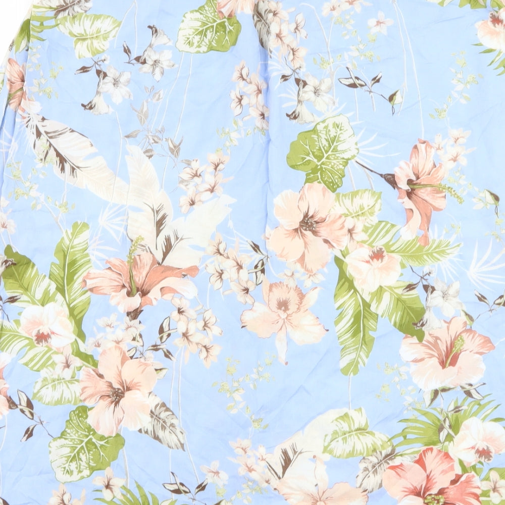 Primark Womens Blue Floral  Maxi Skirt Size 14