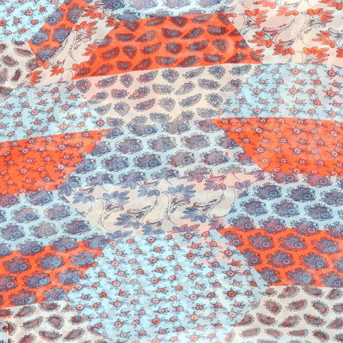 Papaya Womens Blue Floral  Basic Blouse Size 14