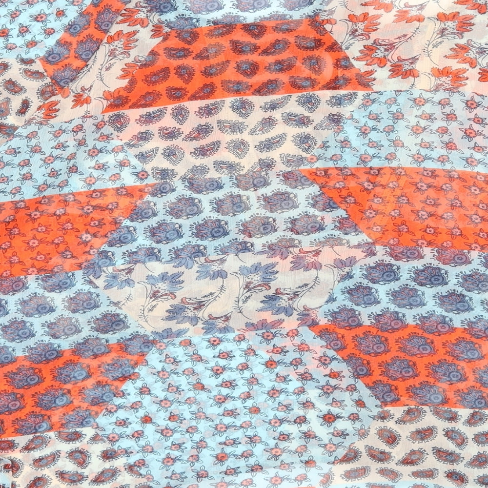 Papaya Womens Blue Floral  Basic Blouse Size 14