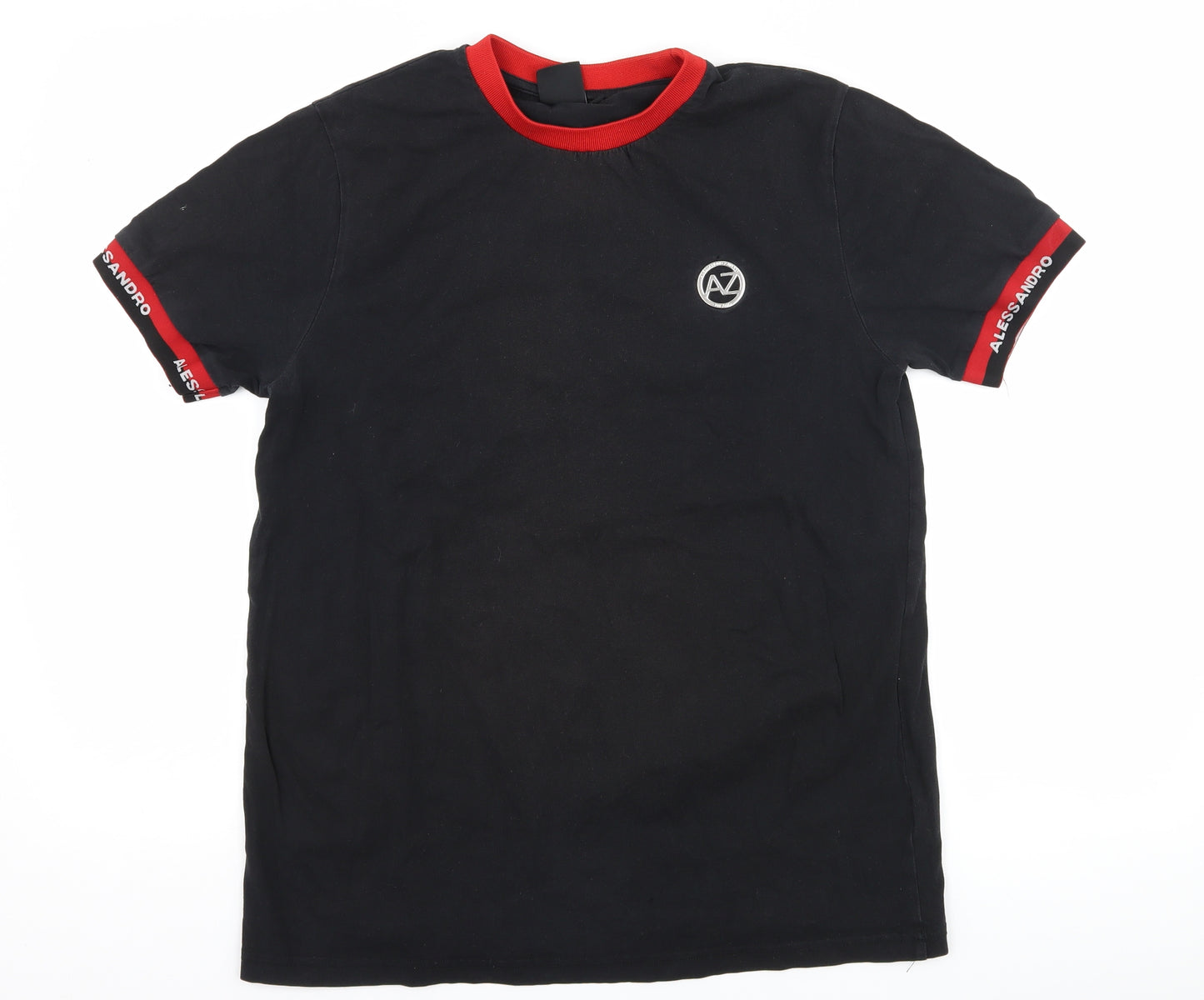 Alessandro Mens Black    T-Shirt Size S