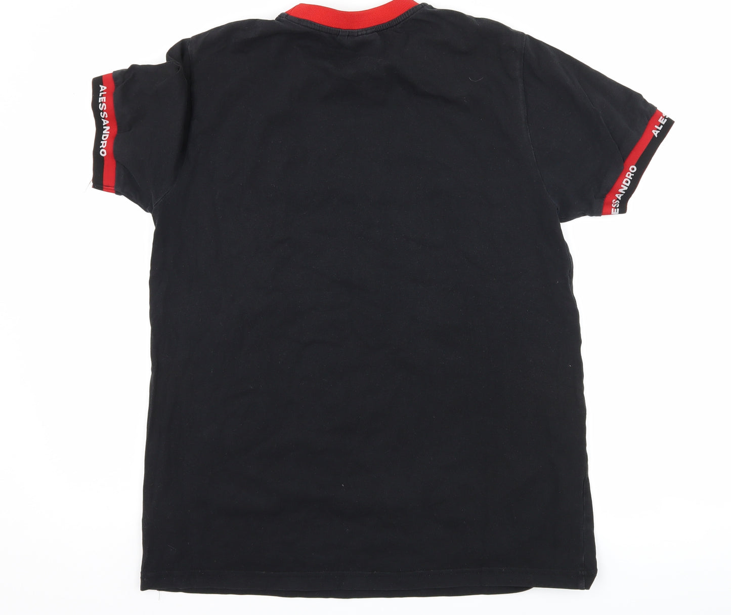 Alessandro Mens Black    T-Shirt Size S