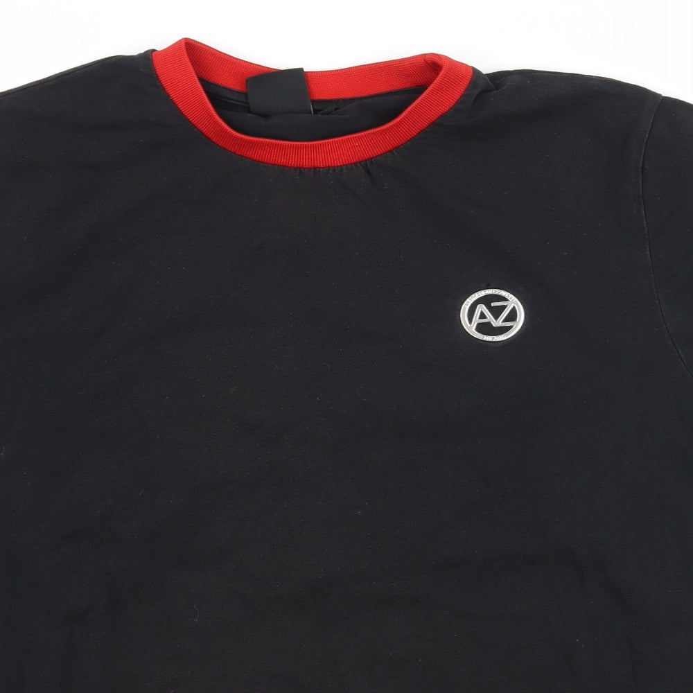 Alessandro Mens Black    T-Shirt Size S