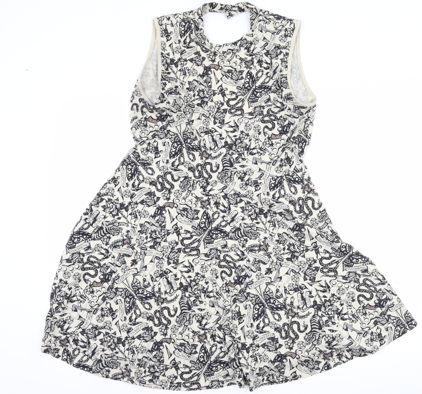 Jawbreaker Womens Grey   Skater Dress  Size XL  - graphic
