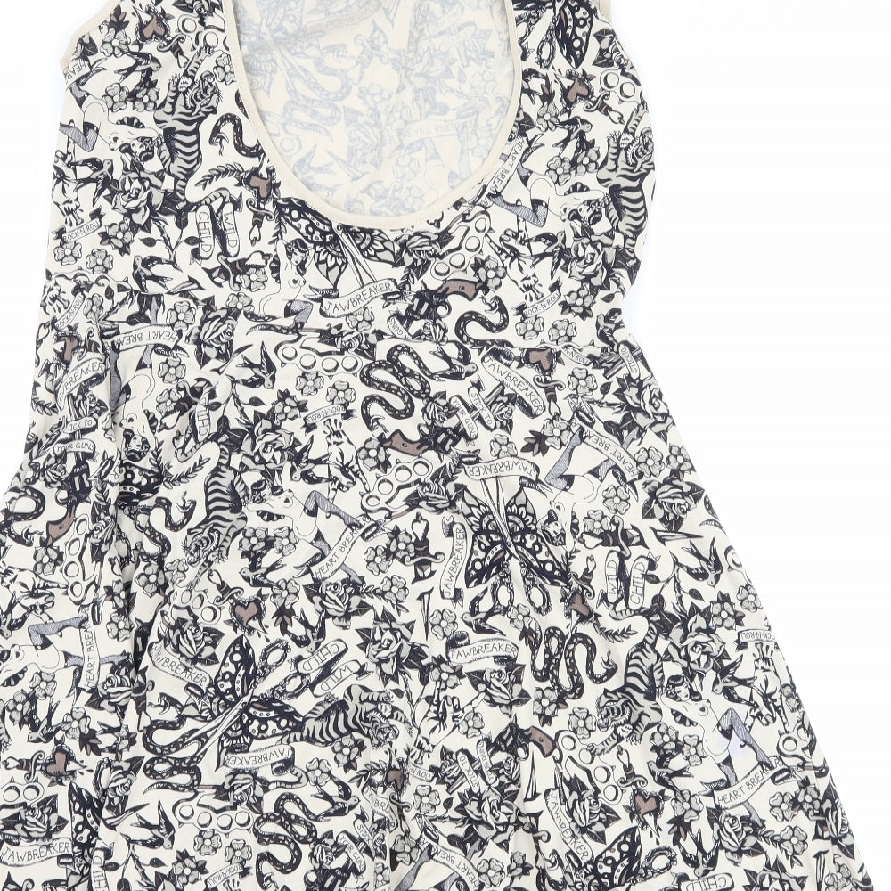 Jawbreaker Womens Grey   Skater Dress  Size XL  - graphic