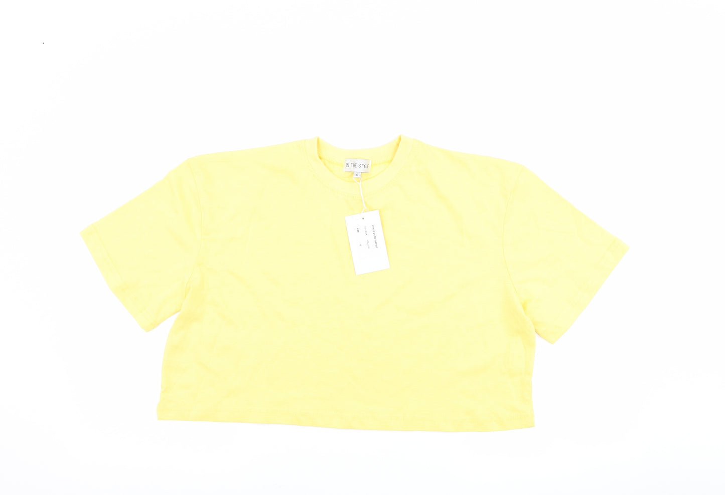 In the Style Womens Yellow   Cropped T-Shirt Size 10