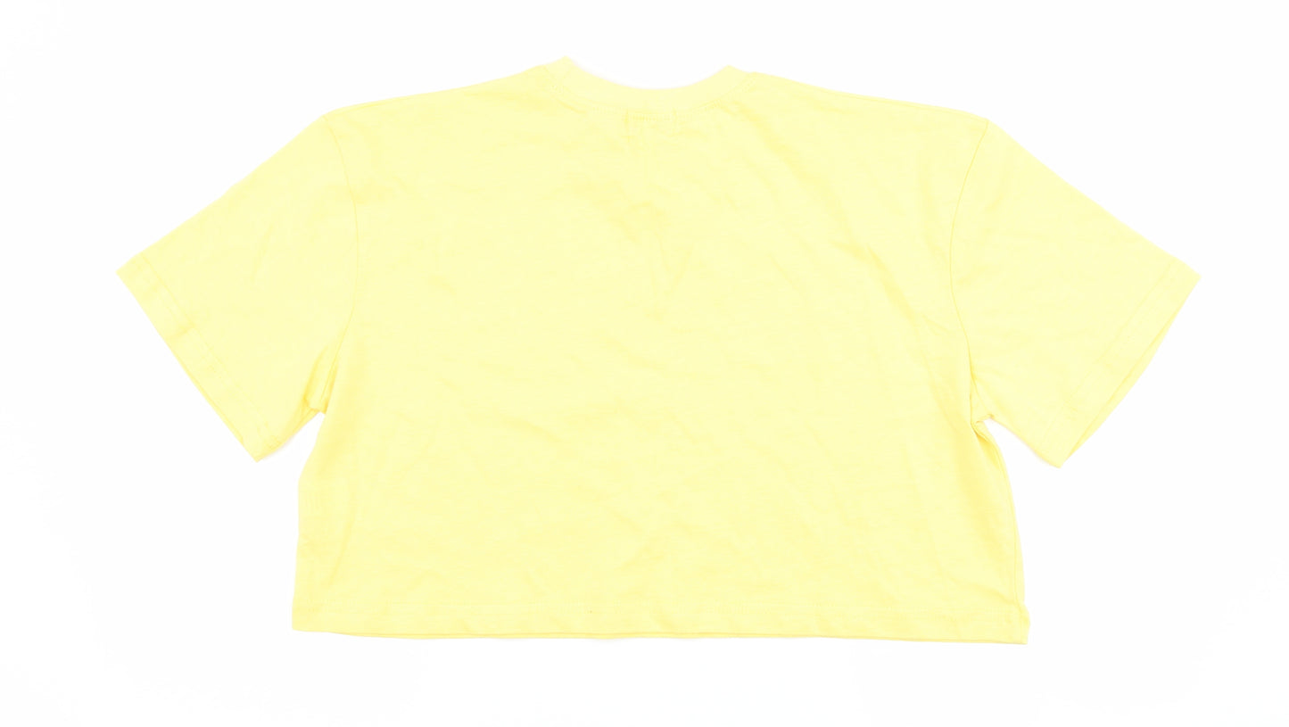 In the Style Womens Yellow   Cropped T-Shirt Size 10