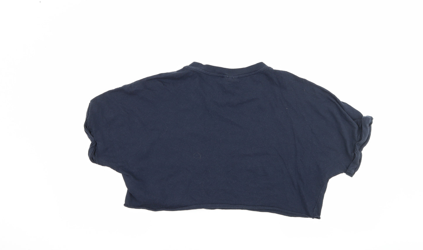 Topshop Womens Blue   Cropped T-Shirt Size 14
