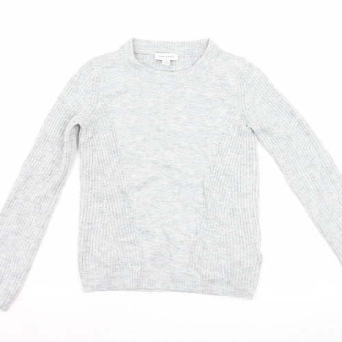Topshop Womens Grey   Pullover Jumper Size 4