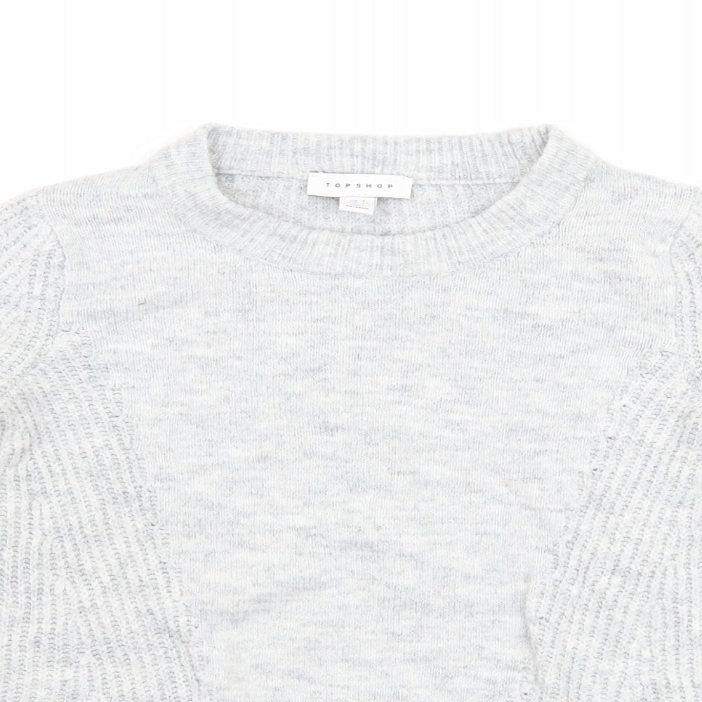 Topshop Womens Grey   Pullover Jumper Size 4