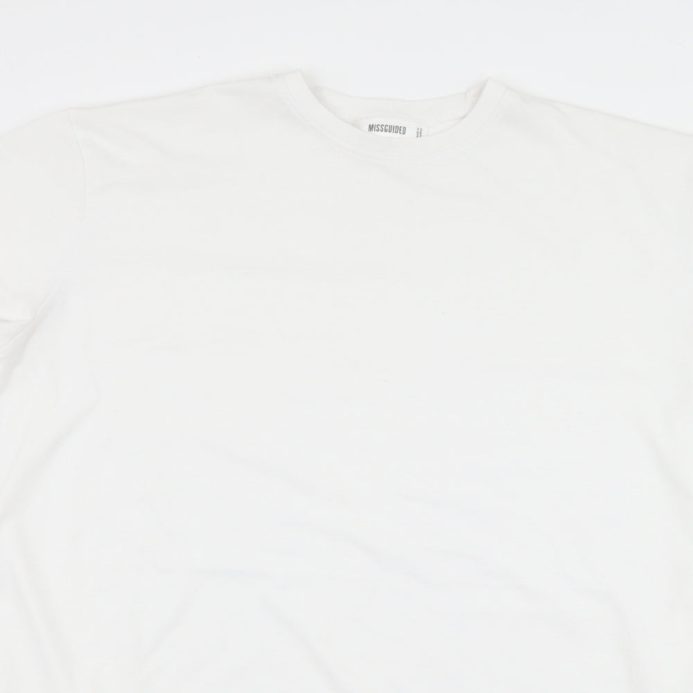 Missguided Womens White   T-Shirt Dress  Size 12