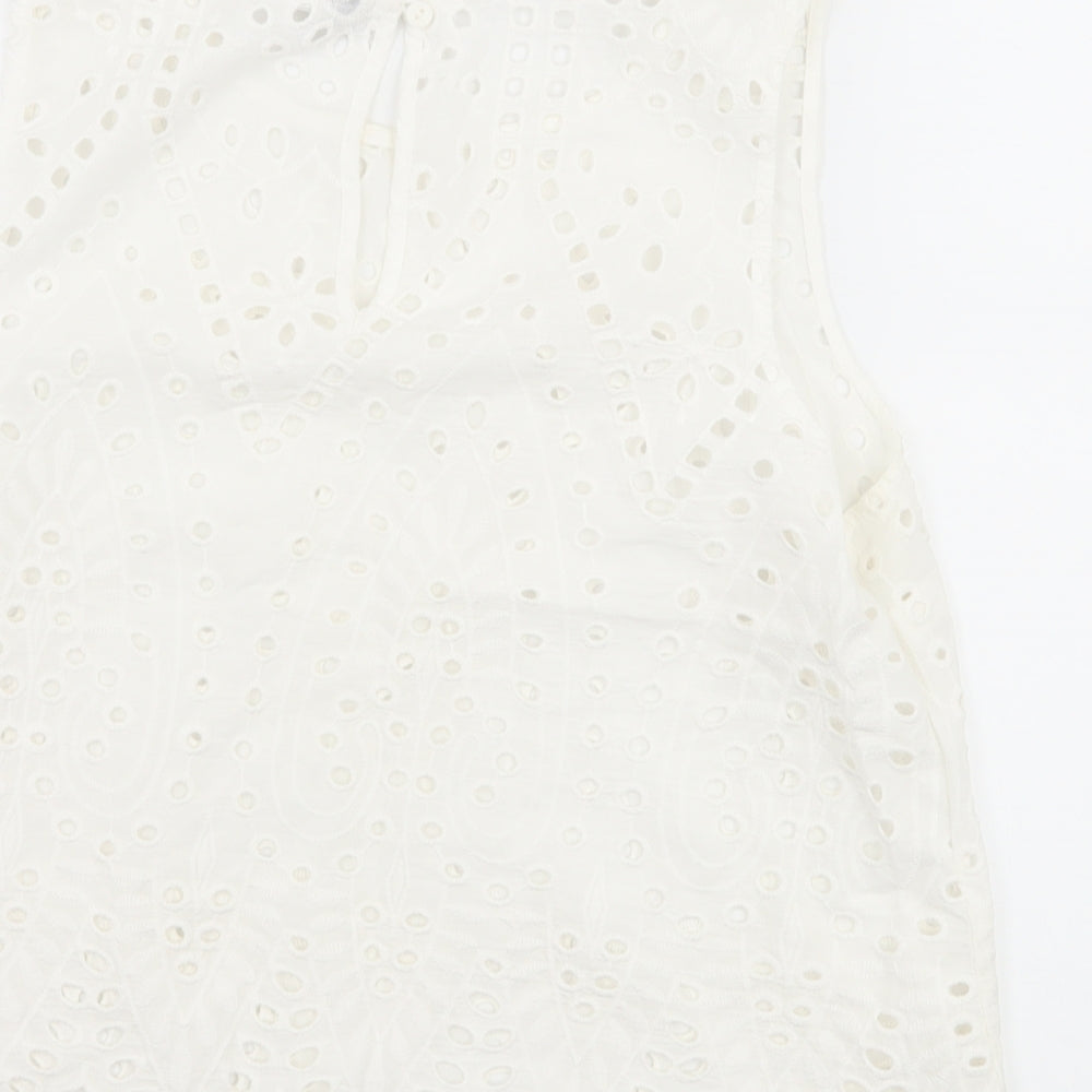 H&M Womens White   Basic Tank Size 16