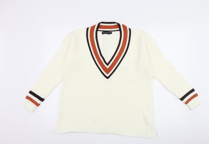 PRETTYLITTLETHING Womens White   Pullover Jumper Size S