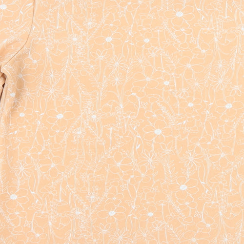 NEXT Womens Orange Floral  Basic T-Shirt Size 12