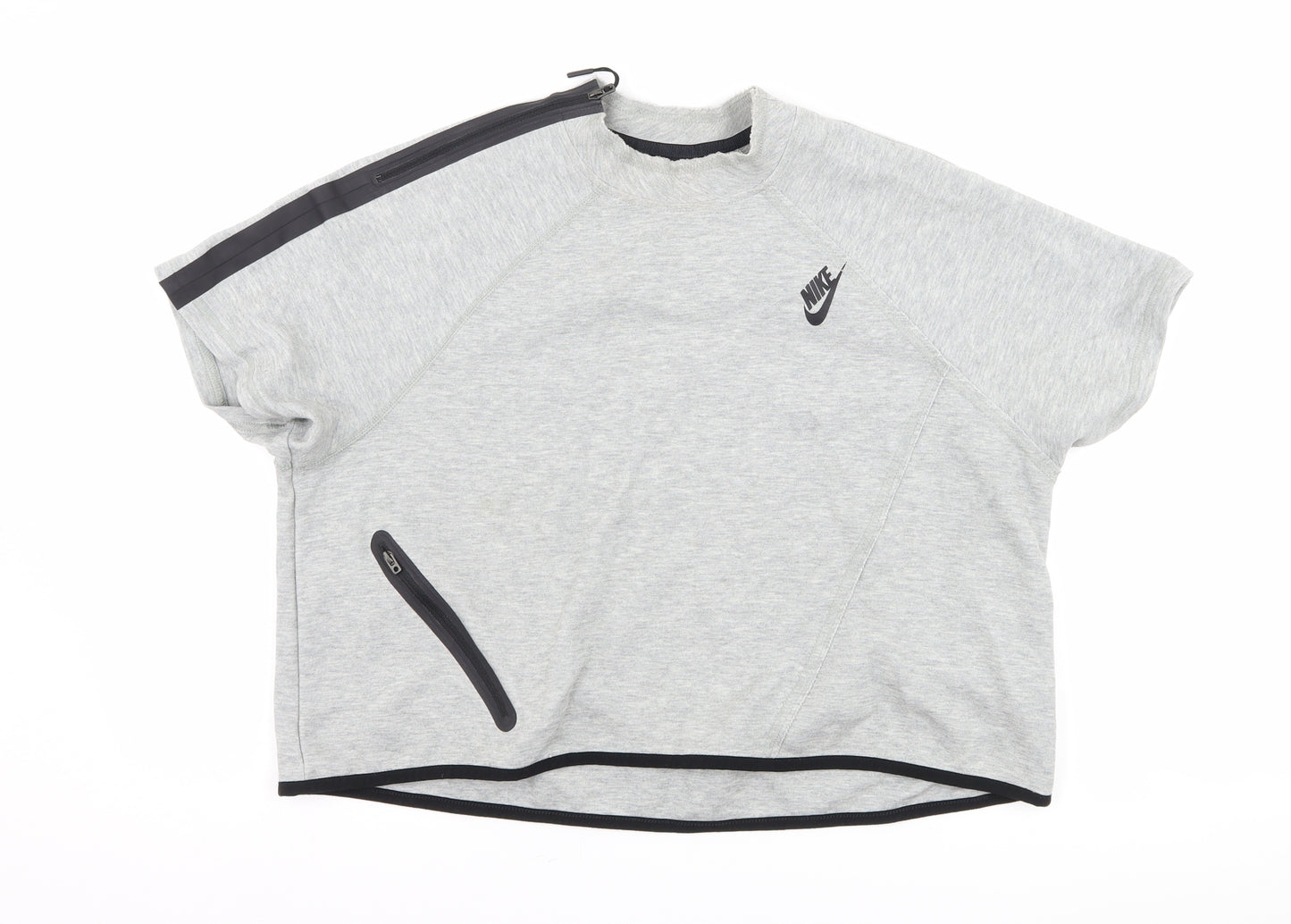 Nike Womens Grey   Cropped T-Shirt Size L