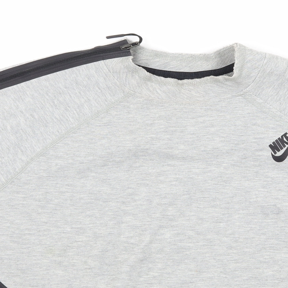 Nike Womens Grey   Cropped T-Shirt Size L