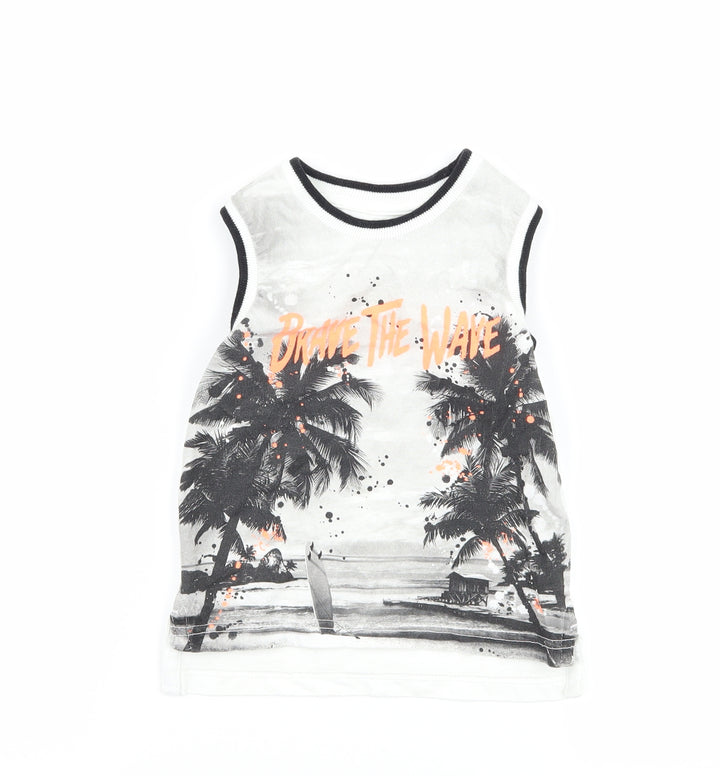 Nutmeg Baby White Basic Tank Size 18-24 Months - graphic