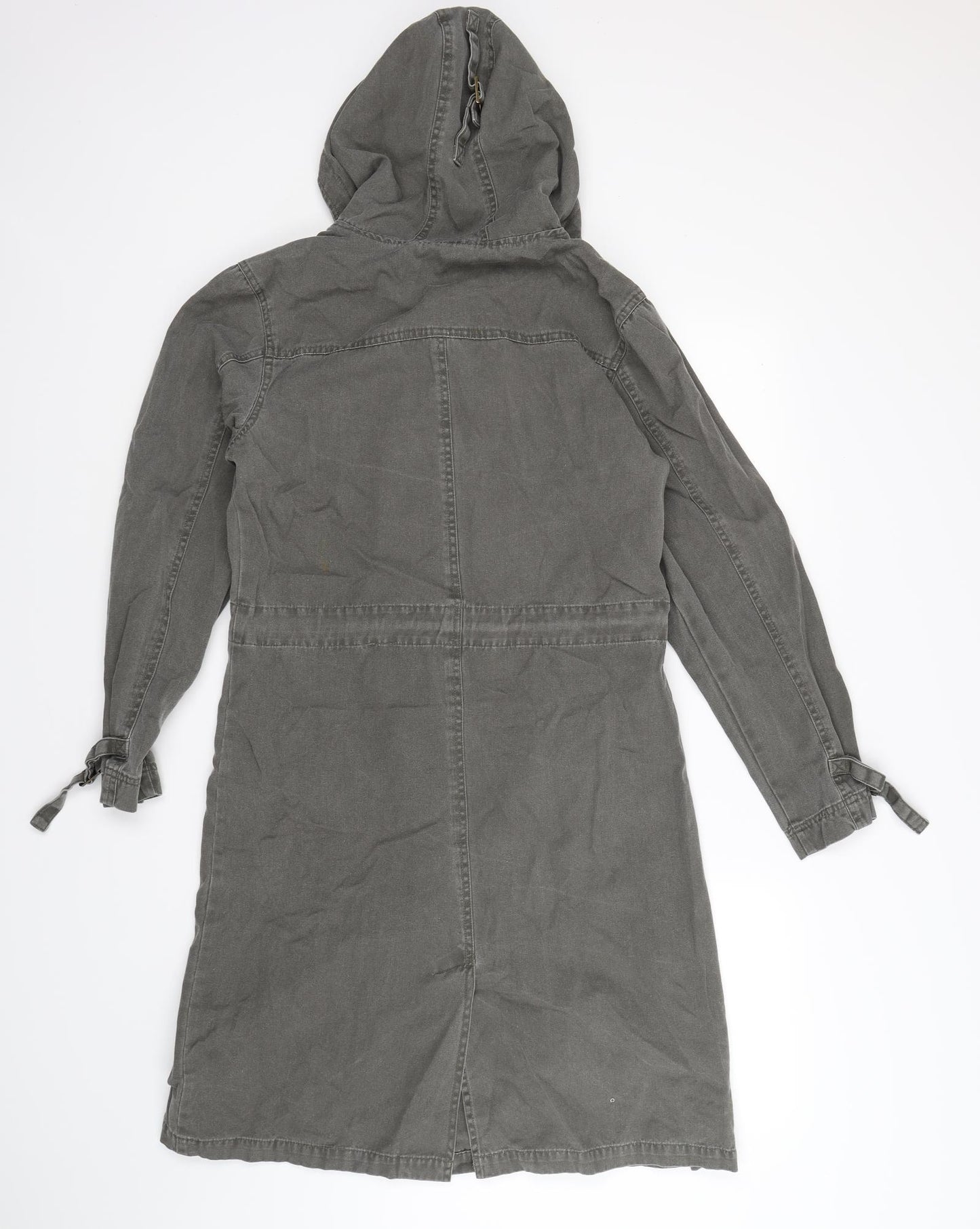 Republic Womens Green  Denim Trench Coat Coat Size 12