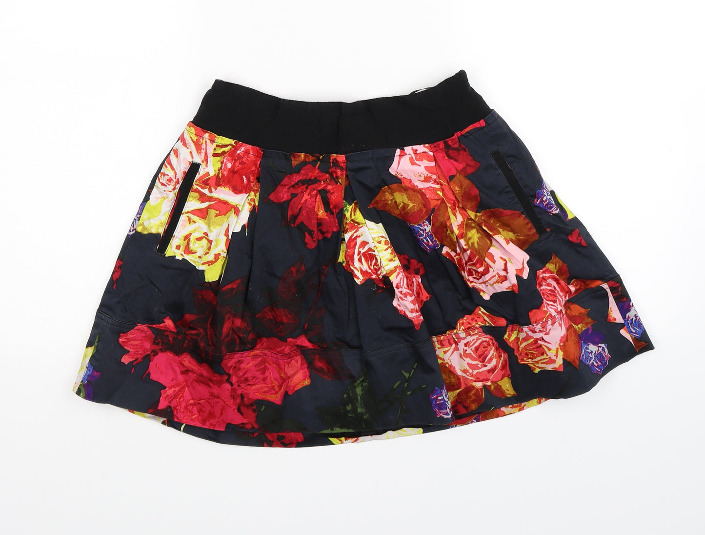Ted Baker Womens Blue Floral  Flare Skirt Size S