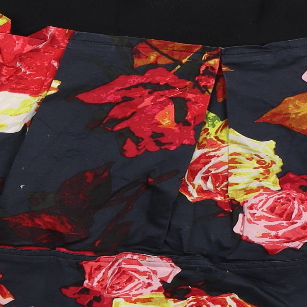 Ted Baker Womens Blue Floral  Flare Skirt Size S