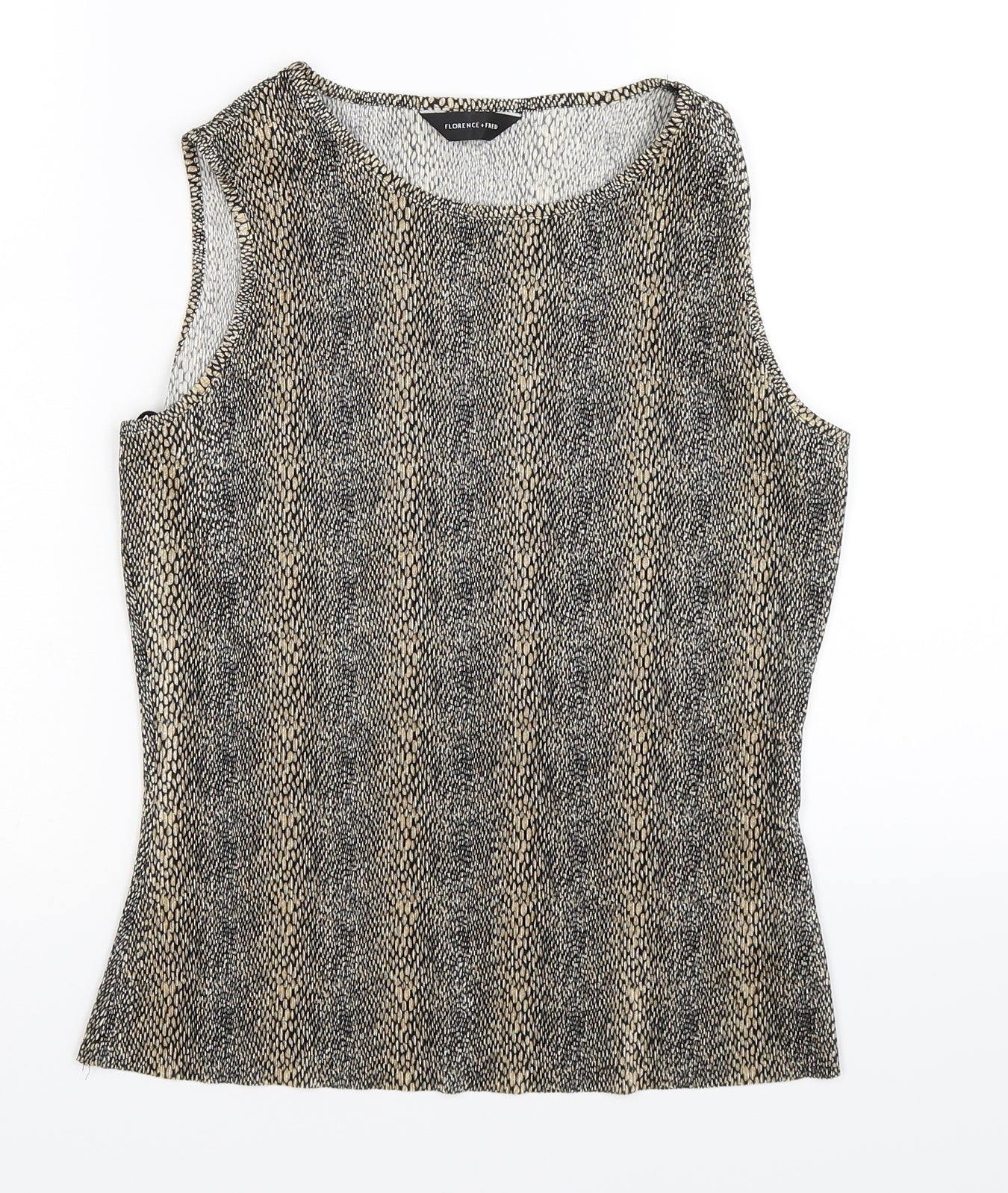 F&F Womens Brown Animal Print  Basic Tank Size 12  - leopard print