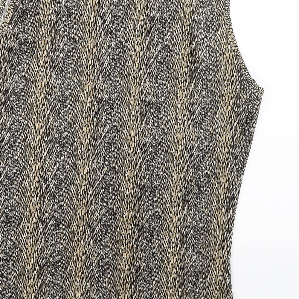 F&F Womens Brown Animal Print  Basic Tank Size 12  - leopard print
