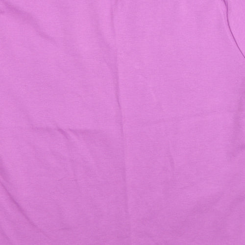 EWM Womens Purple Floral  Basic T-Shirt Size 12
