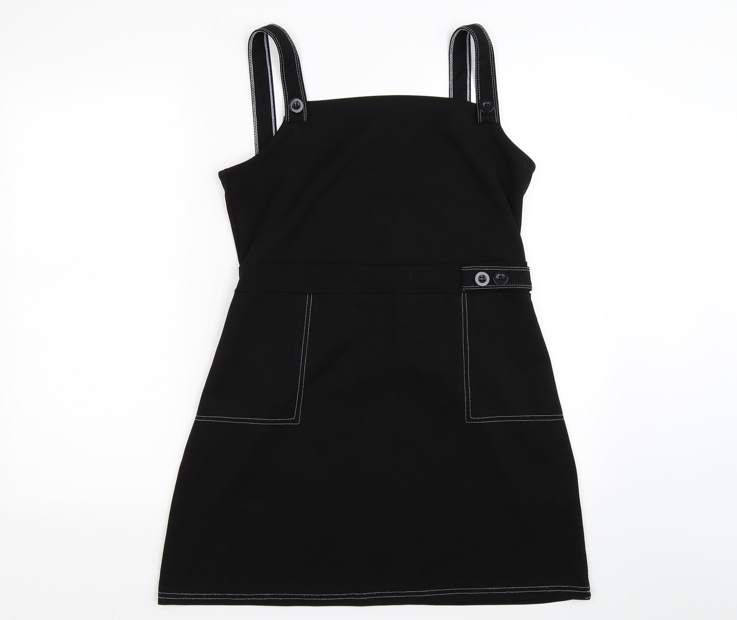 Primark Womens Black   Pinafore/Dungaree Dress  Size 14