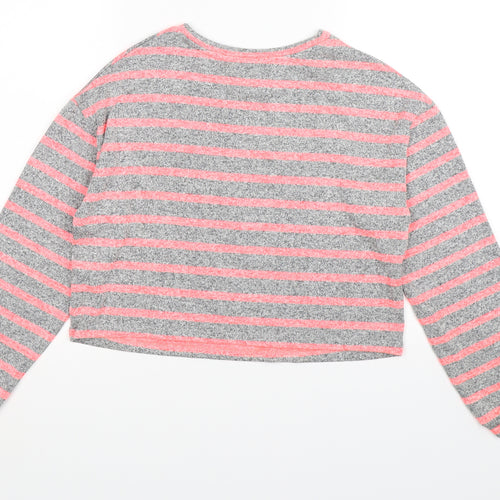 New Look Womens Grey  Knit Pullover Jumper Size S